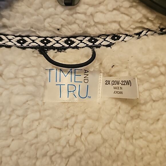 Time and Tru sherpa pullover top size 2X - Picture 4 of 5